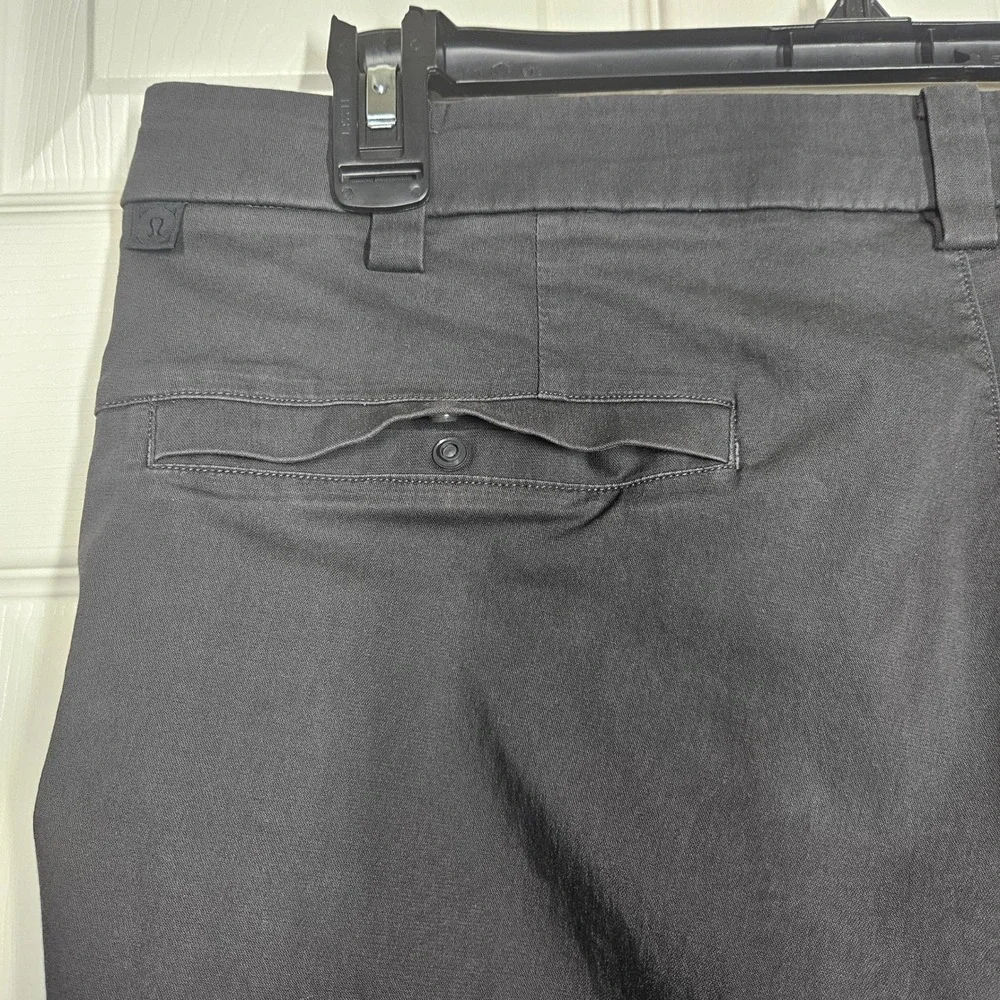 Lululemon Mens Commission Pant Classic Dk Grey 34x32.5 Warpstreme Chino Stretch